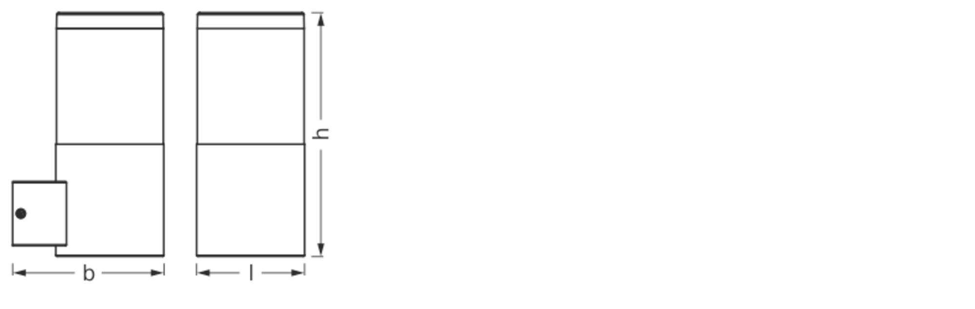 OSRAM HOMELIGHTING Endura Classic Ebro Wall E27 Stainless Steel 4099854446658 LED-Außenwandleuchte