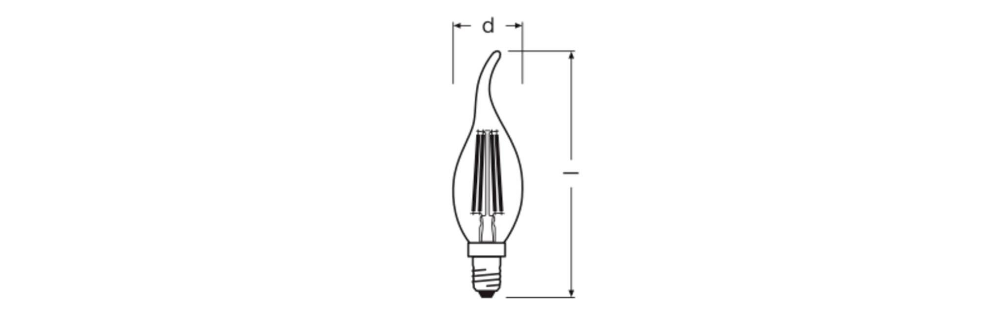 OSRAM HOMELIGHTING 4099854468810 LED EEK D (A - G) E14 3.4W Warmweiß (Ø x H) 35.00mm x 35.00mm 1St.