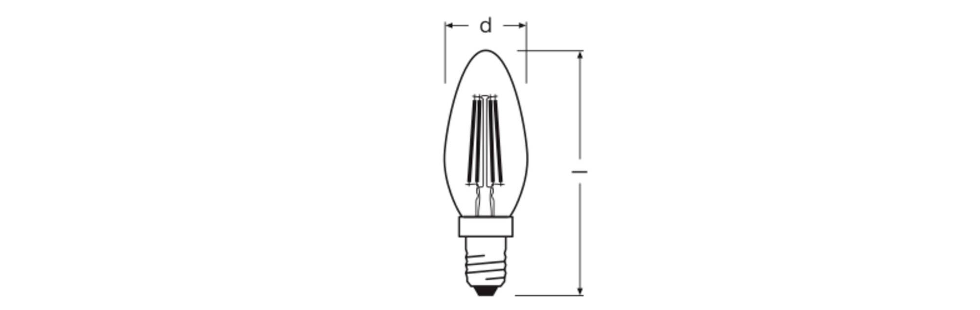 OSRAM HOMELIGHTING 4099854467776 LED EEK D (A - G) E14 3.4 W Warmweiß (Ø x H) 35.00 mm x 35.00 mm 1 St.