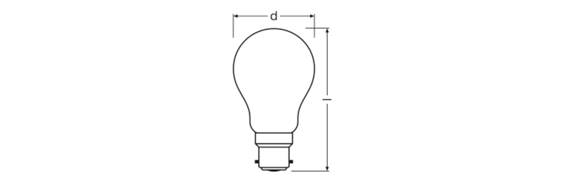 OSRAM HOMELIGHTING 4099854468094 LED EEK D (A - G) B22d 5.9W Warmweiß (Ø x H) 60.00mm x 60.00mm 1St.