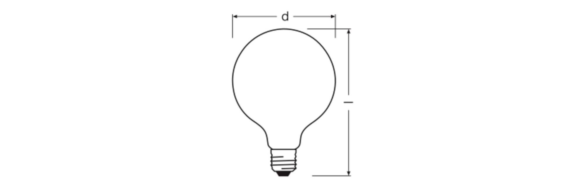 OSRAM HOMELIGHTING 4099854466823 LED EEK D (A - G) E27 5.9W Warmweiß (Ø x H) 125.00mm x 125.00mm 1St.