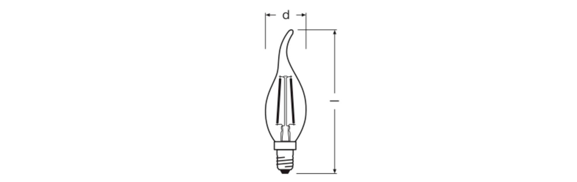 OSRAM HOMELIGHTING 4099854468797 LED EEK D (A - G) E14 1.8W Warmweiß (Ø x H) 35.00mm x 35.00mm 1St.