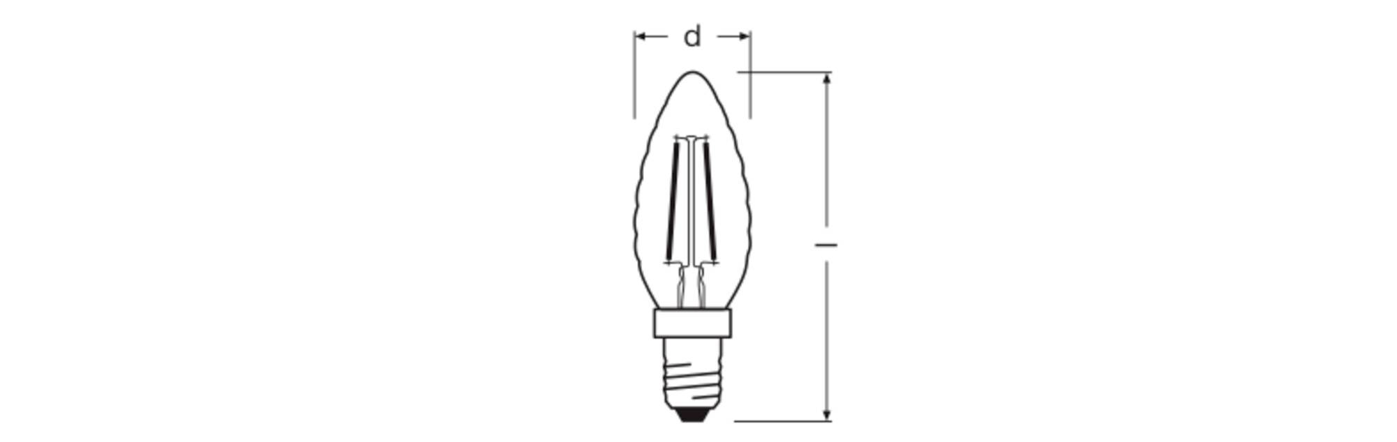 OSRAM HOMELIGHTING 4099854466595 LED EEK D (A - G) E14 1.8W Warmweiß (Ø x H) 35.00mm x 35.00mm 1St.