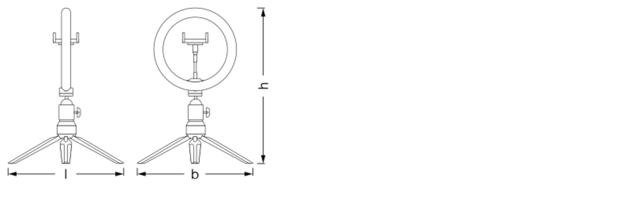 OSRAM HOMELIGHTING Linear LED Mobile Ring Desktop 4099854497612 LED-Ringleuchte 5.50W Schwarz