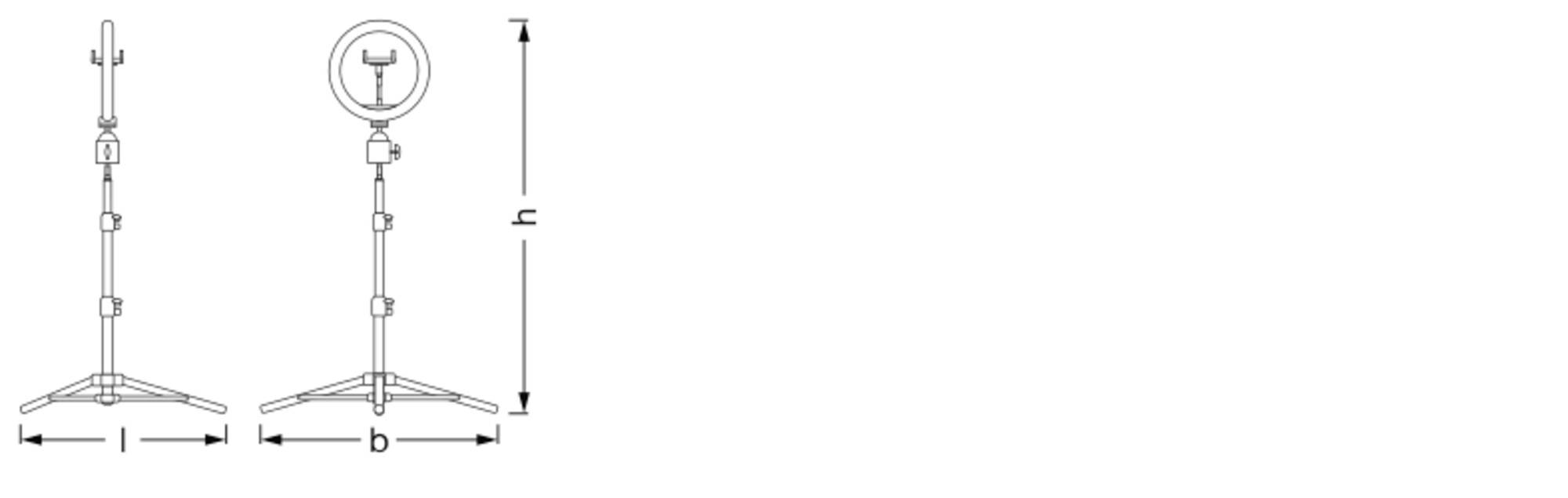 OSRAM HOMELIGHTING Linear LED Mobile Ring Tripod 4099854497636 LED-Ringleuchte 6.00W Schwarz