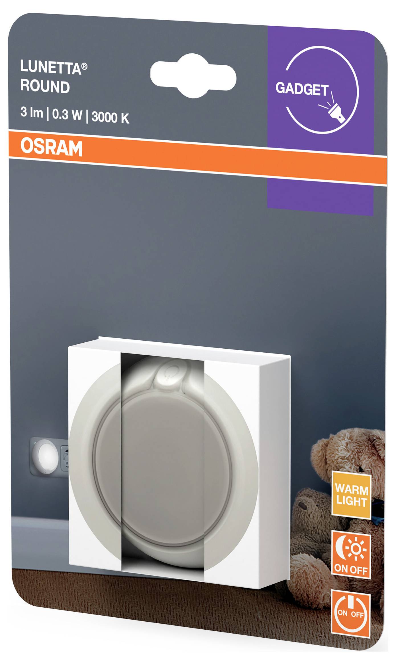 OSRAM HOMELIGHTING Lunetta Round White 4099854530616 LED-Nachtlicht Warmweiß Weiß