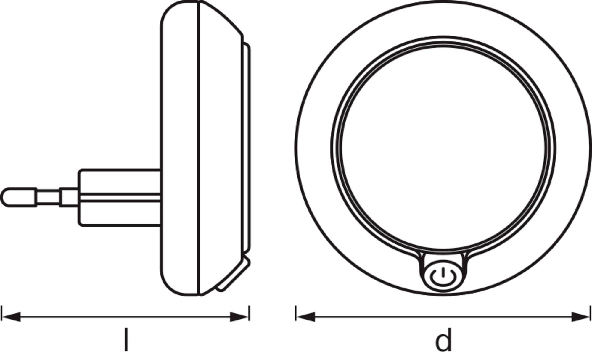 OSRAM HOMELIGHTING Lunetta Round White 4099854530616 LED-Nachtlicht Warmweiß Weiß