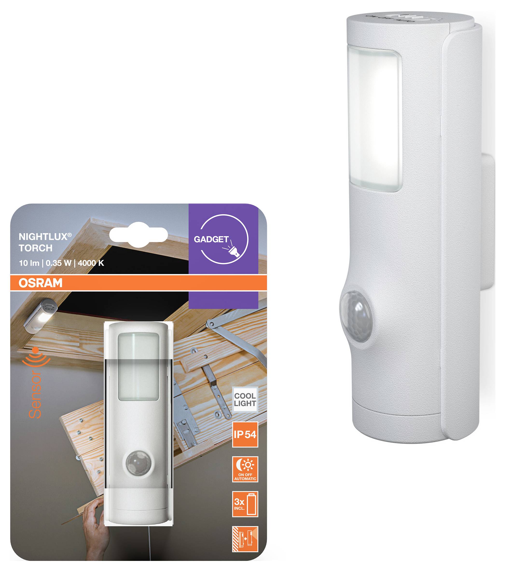 OSRAM HOMELIGHTING Nightlux Torch White 4099854531231 LED-Nachtlicht mit Taschenlampe