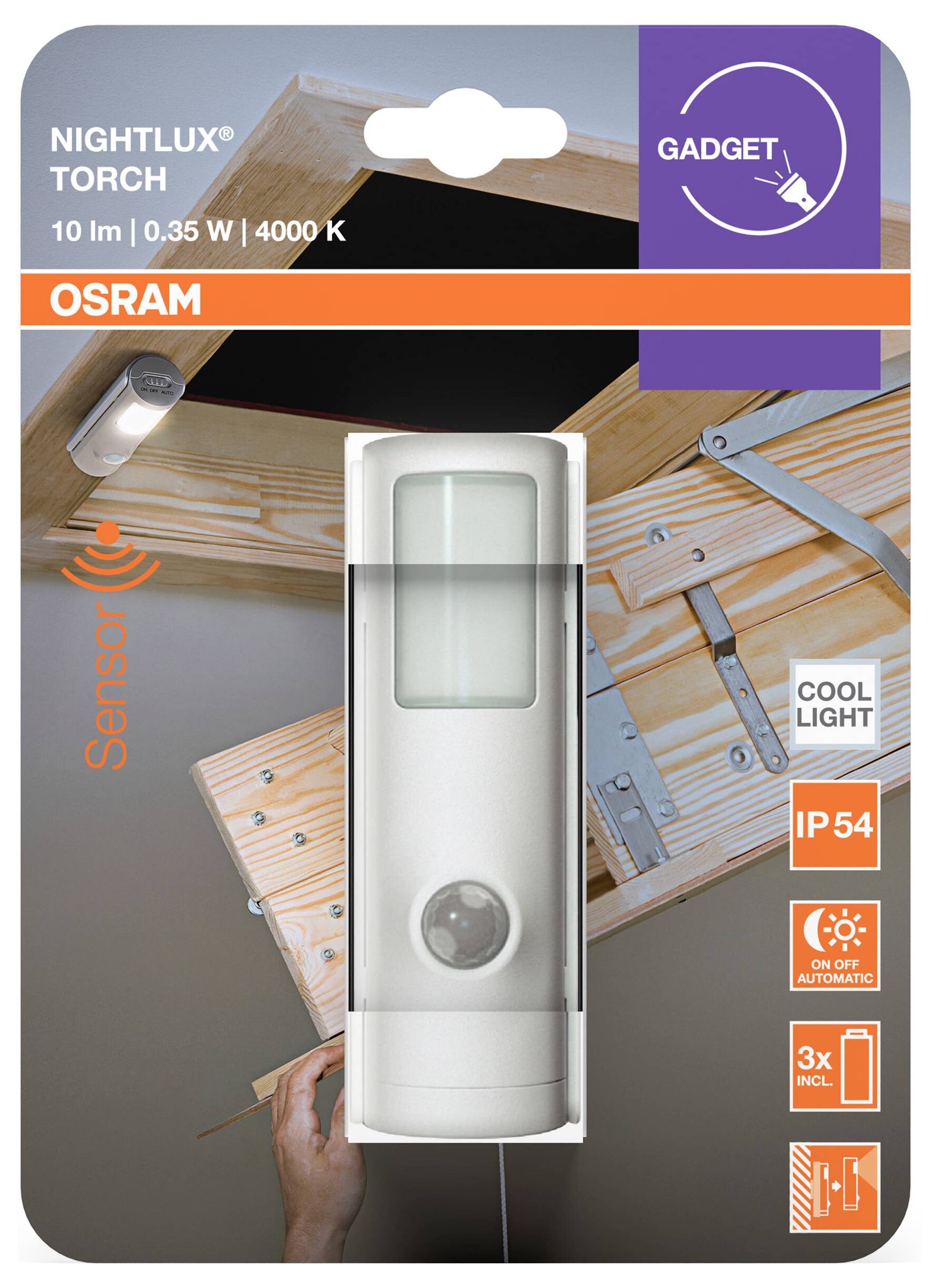 OSRAM HOMELIGHTING Nightlux Torch White 4099854531231 LED-Nachtlicht mit Taschenlampe