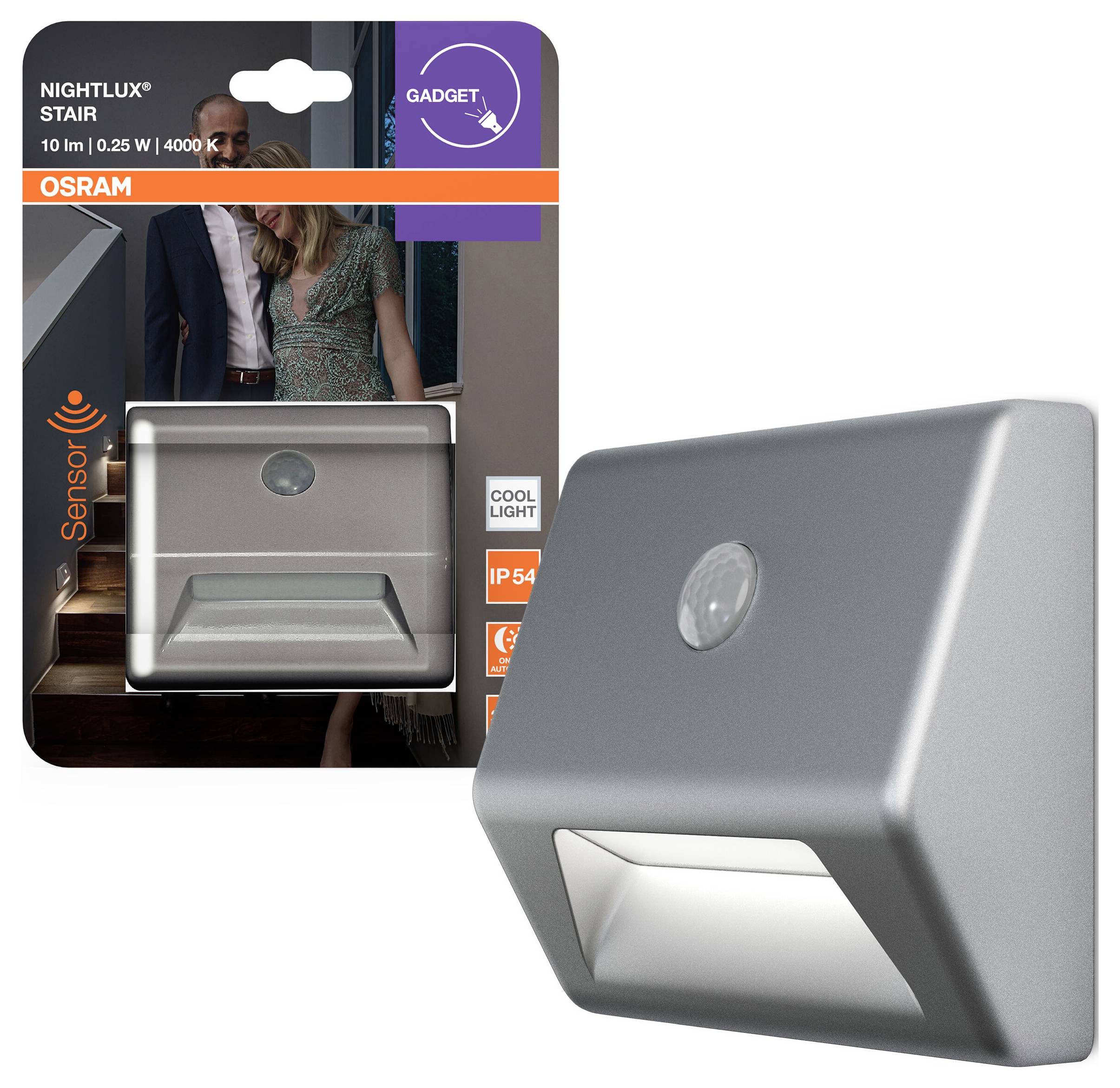 OSRAM HOMELIGHTING NIGHTLUX Stair Silver 4099854530937 LED-Nachtlicht