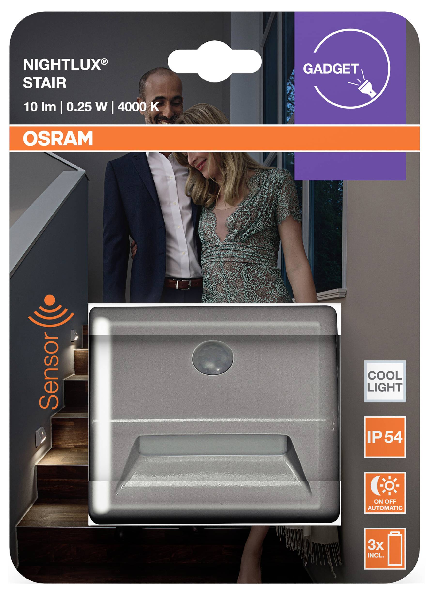 OSRAM HOMELIGHTING NIGHTLUX Stair Silver 4099854530937 LED-Nachtlicht