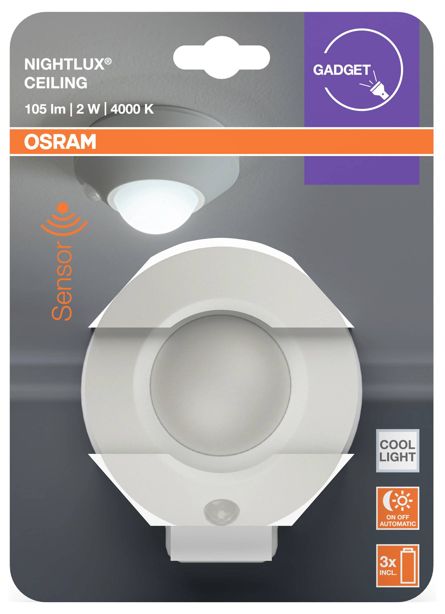 OSRAM HOMELIGHTING NIGHTLUX Ceiling White 4099854530807 LED-Nachtlicht Kaltweiß Weiß