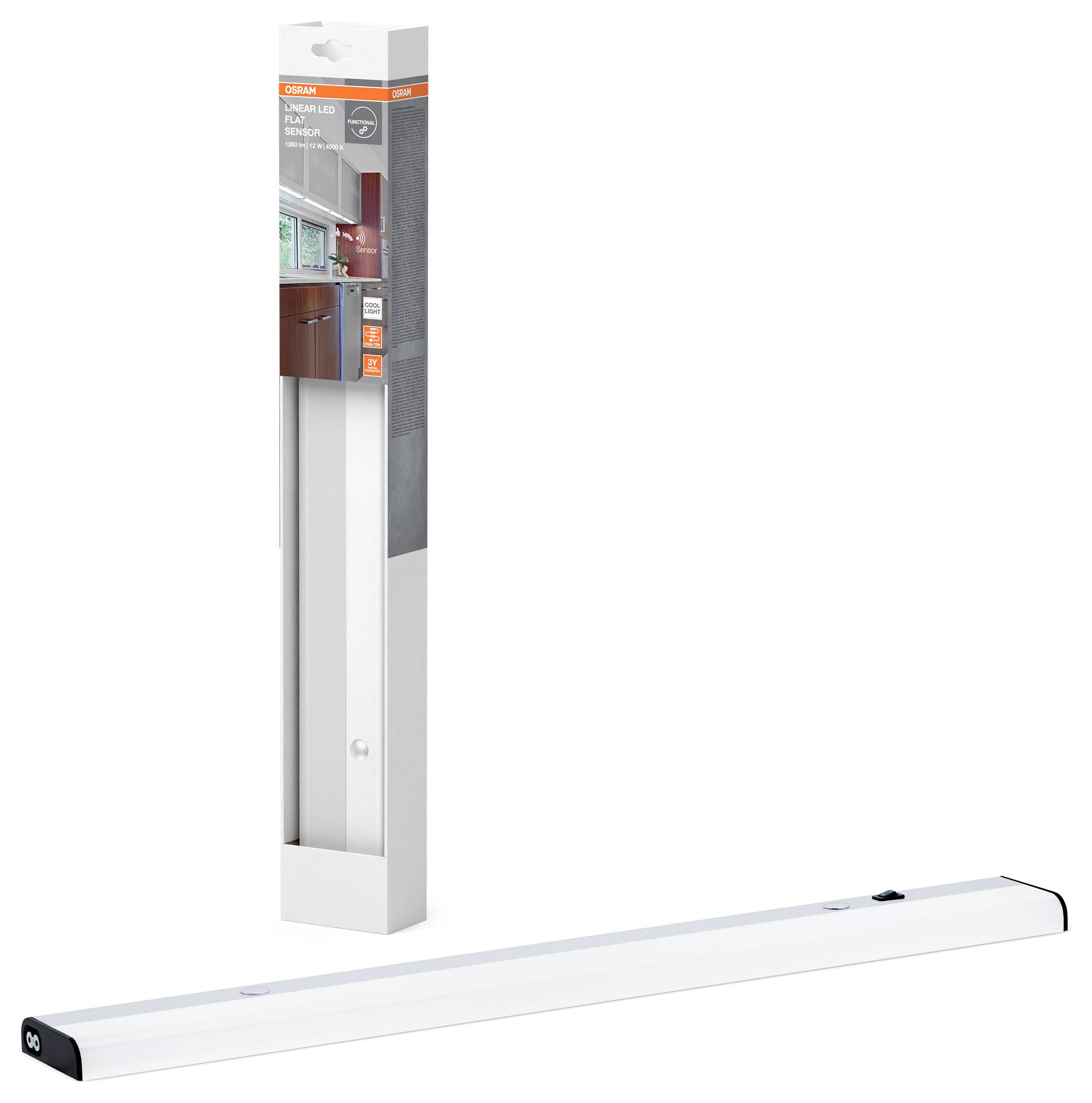 OSRAM HOMELIGHTING Linear LED Flat Sensor 12W 4000K LED-Unterbauleuchte mit Bewegungsmelder
