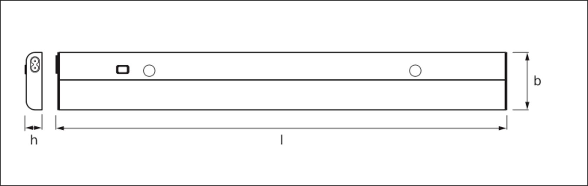 OSRAM HOMELIGHTING Linear LED Flat Sensor 12W 4000K LED-Unterbauleuchte mit Bewegungsmelder