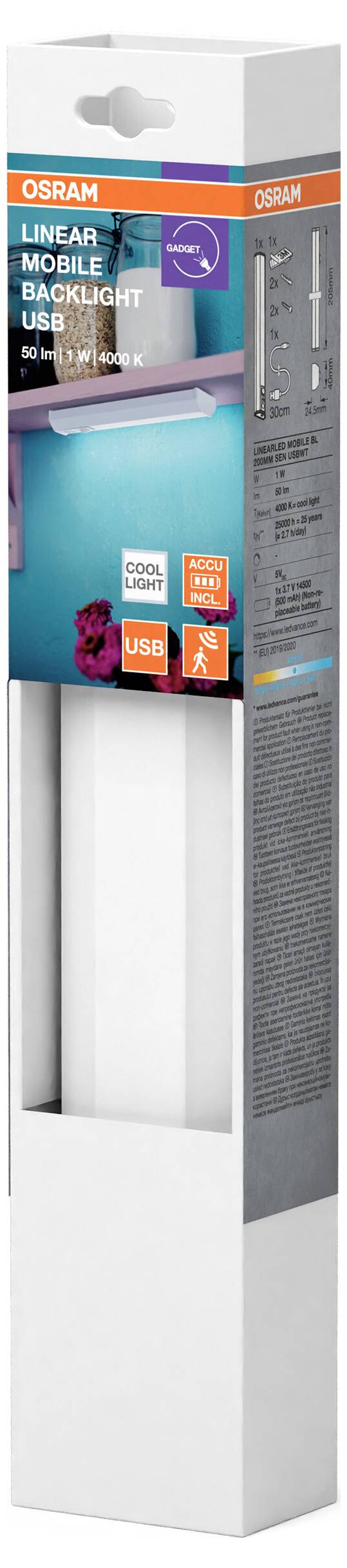 OSRAM HOMELIGHTING Linear LED Mobile Backlight sensor 200mm LED-Unterbauleuchte mit Bewegungsmelder