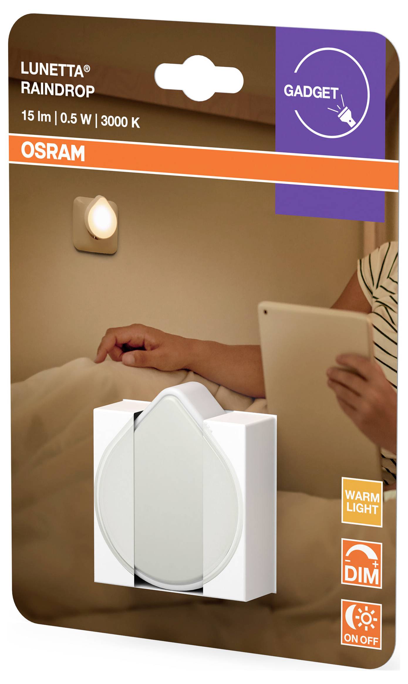 OSRAM HOMELIGHTING Lunetta Raindrop Dimmable White LED-Unterbauleuchte mit Bewegungsmelder