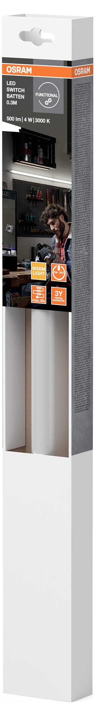 OSRAM HOMELIGHTING LED Switch Batten 300mm 4W 3000 K LED-Unterbauleuchte