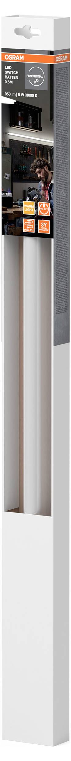 OSRAM HOMELIGHTING LED Switch Batten 600mm 8W 3000 K LED-Unterbauleuchte