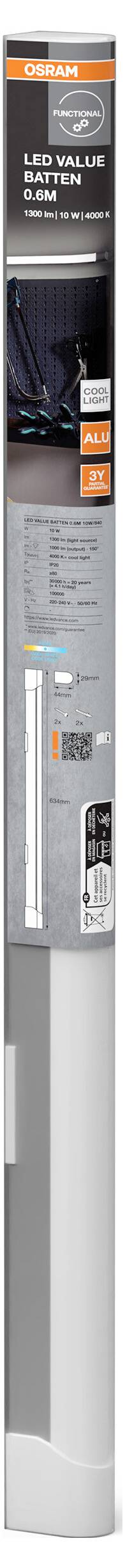 OSRAM HOMELIGHTING LED Value Batten 600 mm 10 W 4000 K LED-Lichtleiste