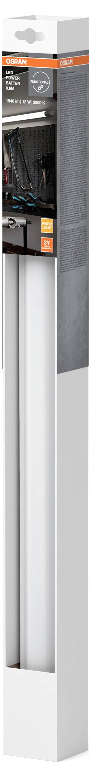 OSRAM HOMELIGHTING LED Power Batten 600mm 12W 3000 K LED-Lichtleiste