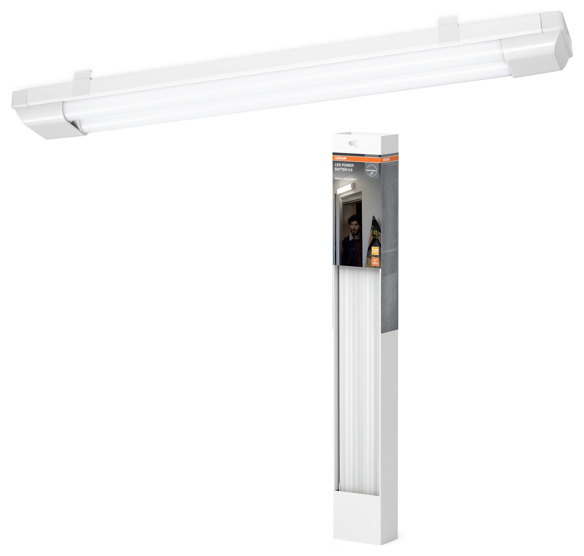 OSRAM HOMELIGHTING LED Power Batten 600mm 25W 3000 K LED-Lichtleiste