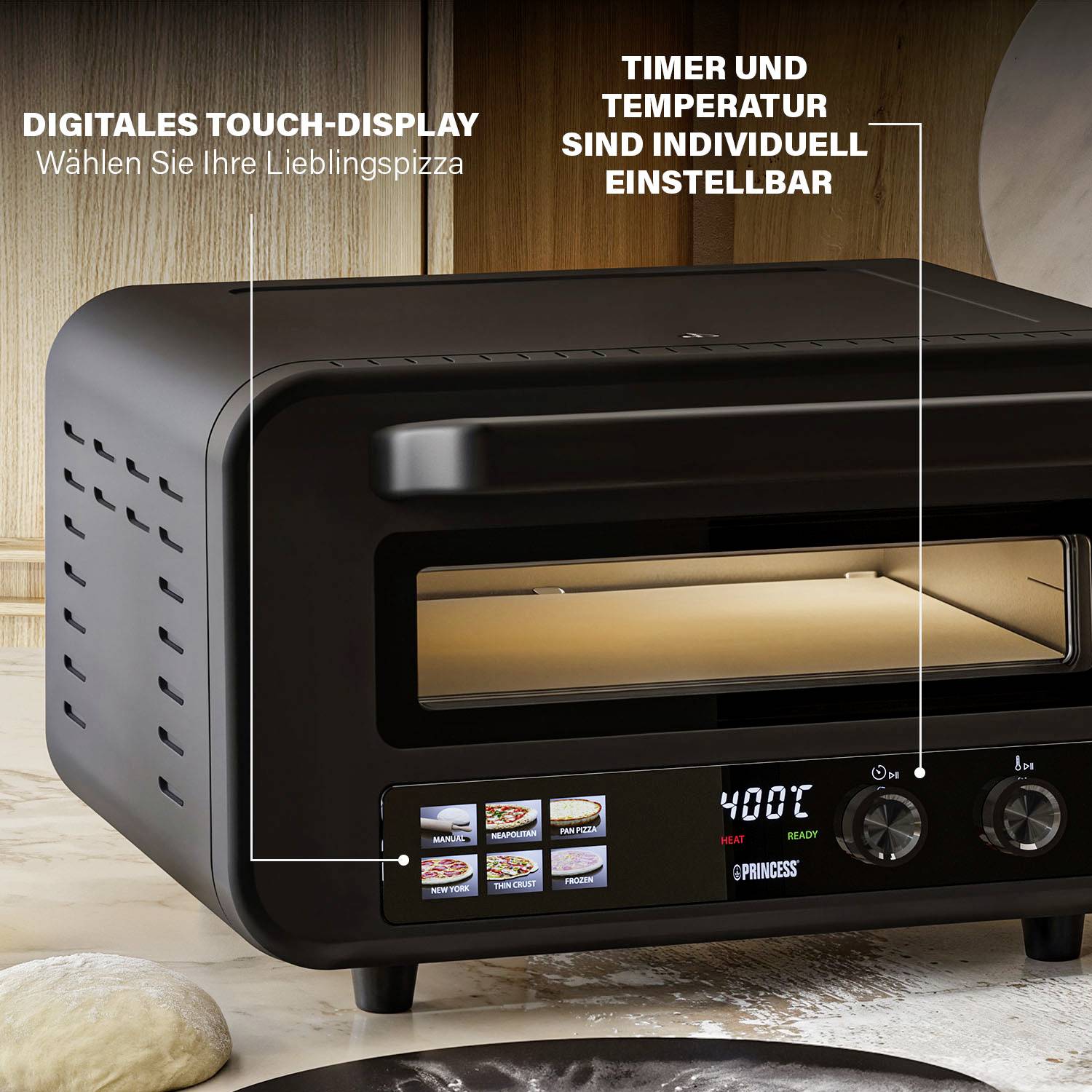 Princess Pro Max Pizzaofen mit Pizzastein