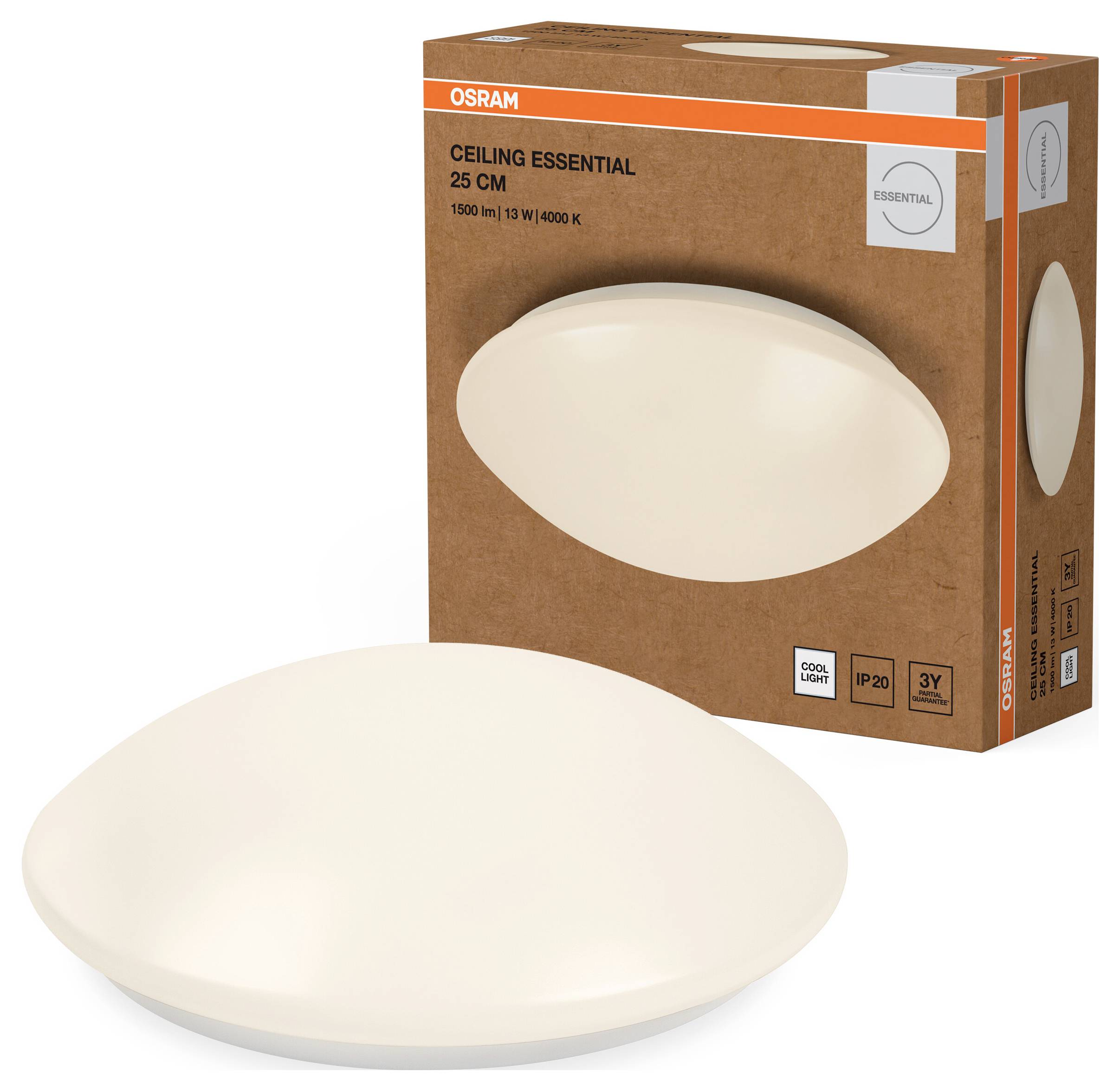 OSRAM HOMELIGHTING Ceiling Essential 250mm 13W 4000K 4099854445187 LED-Außenwandleuchte 13.00W Weiß