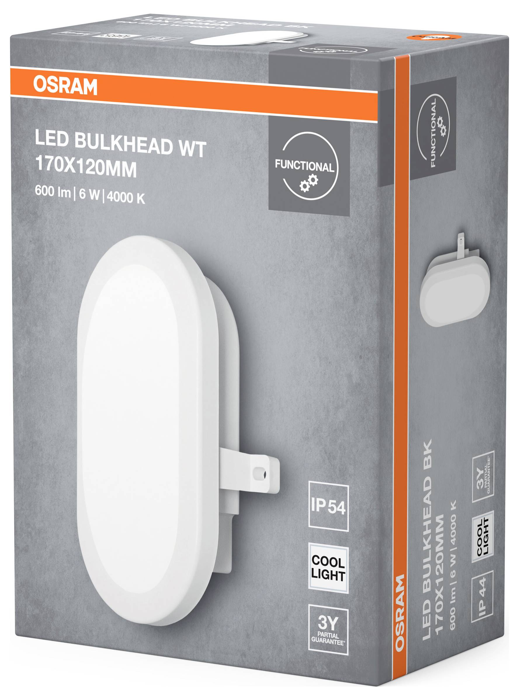 OSRAM HOMELIGHTING LED Bulkhead 6W 4000K White LED-Wandleuchte