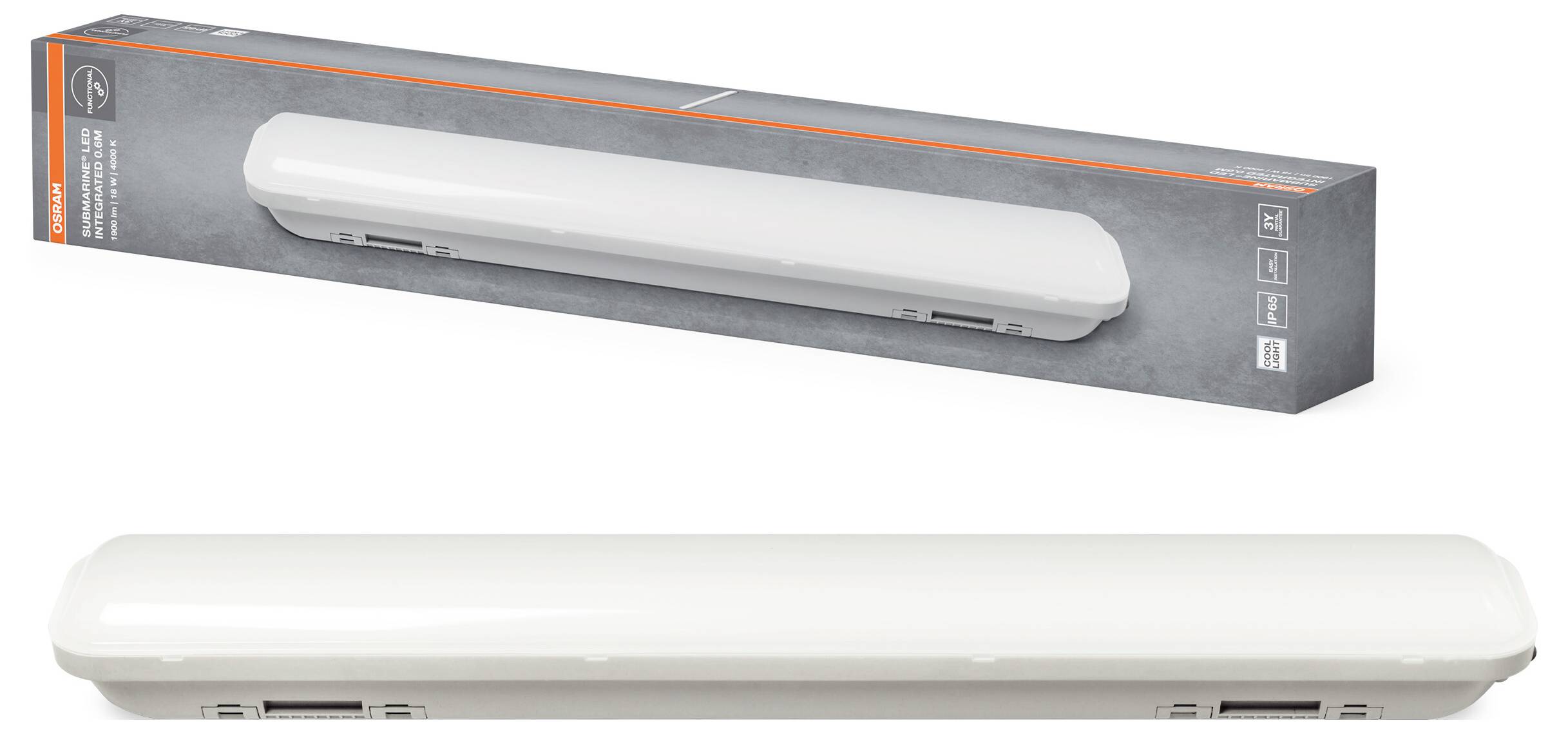 OSRAM HOMELIGHTING Submarine Integrated 0.6M 18W 4000K LED-Feuchtraumleuchte