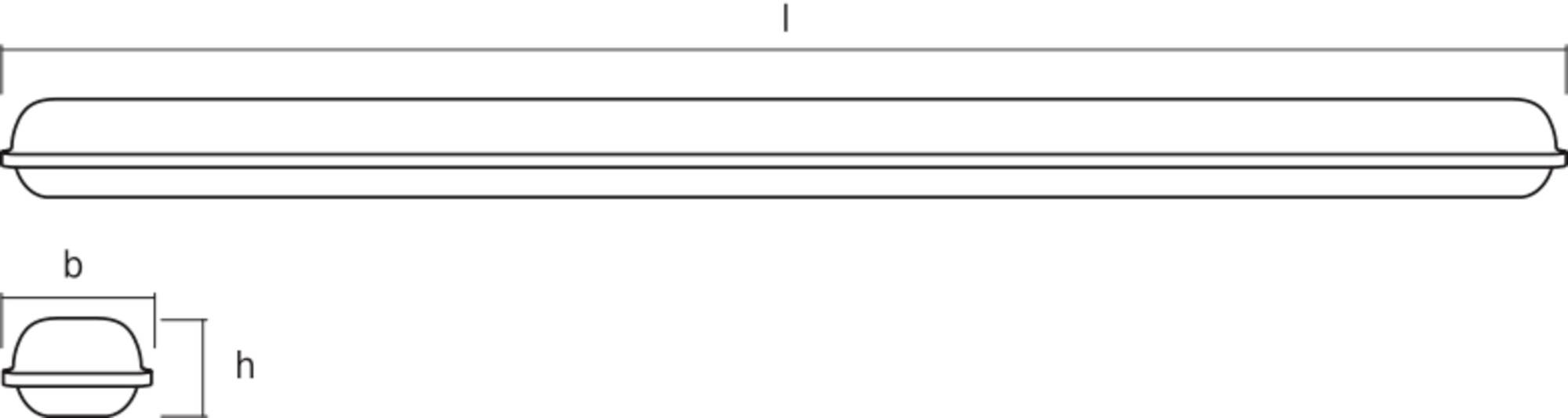 OSRAM HOMELIGHTING Submarine Integrated 0.6M 18W 4000K LED-Feuchtraumleuchte