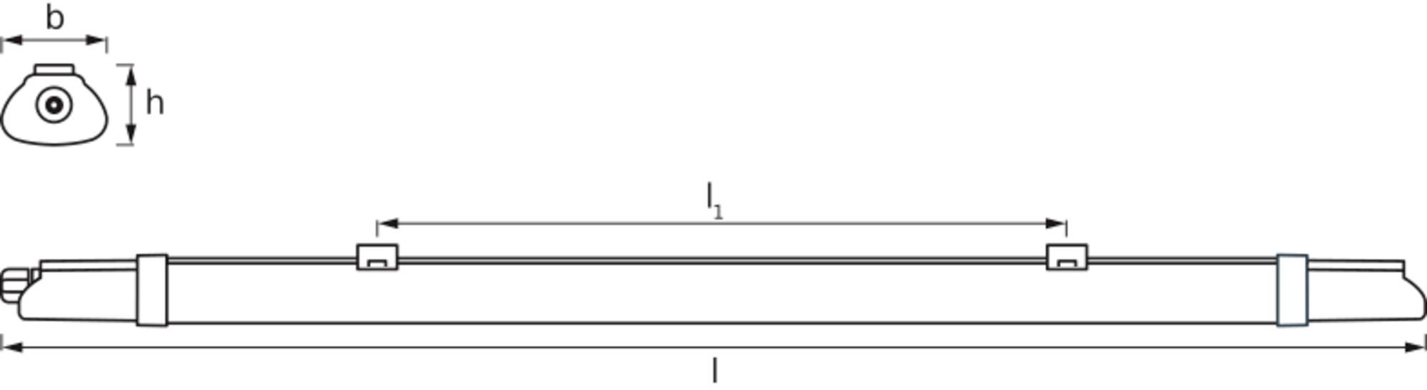 OSRAM HOMELIGHTING Submarine Integrated Slim Value 1.5M 24W 4000K LED-Feuchtraumleuchte