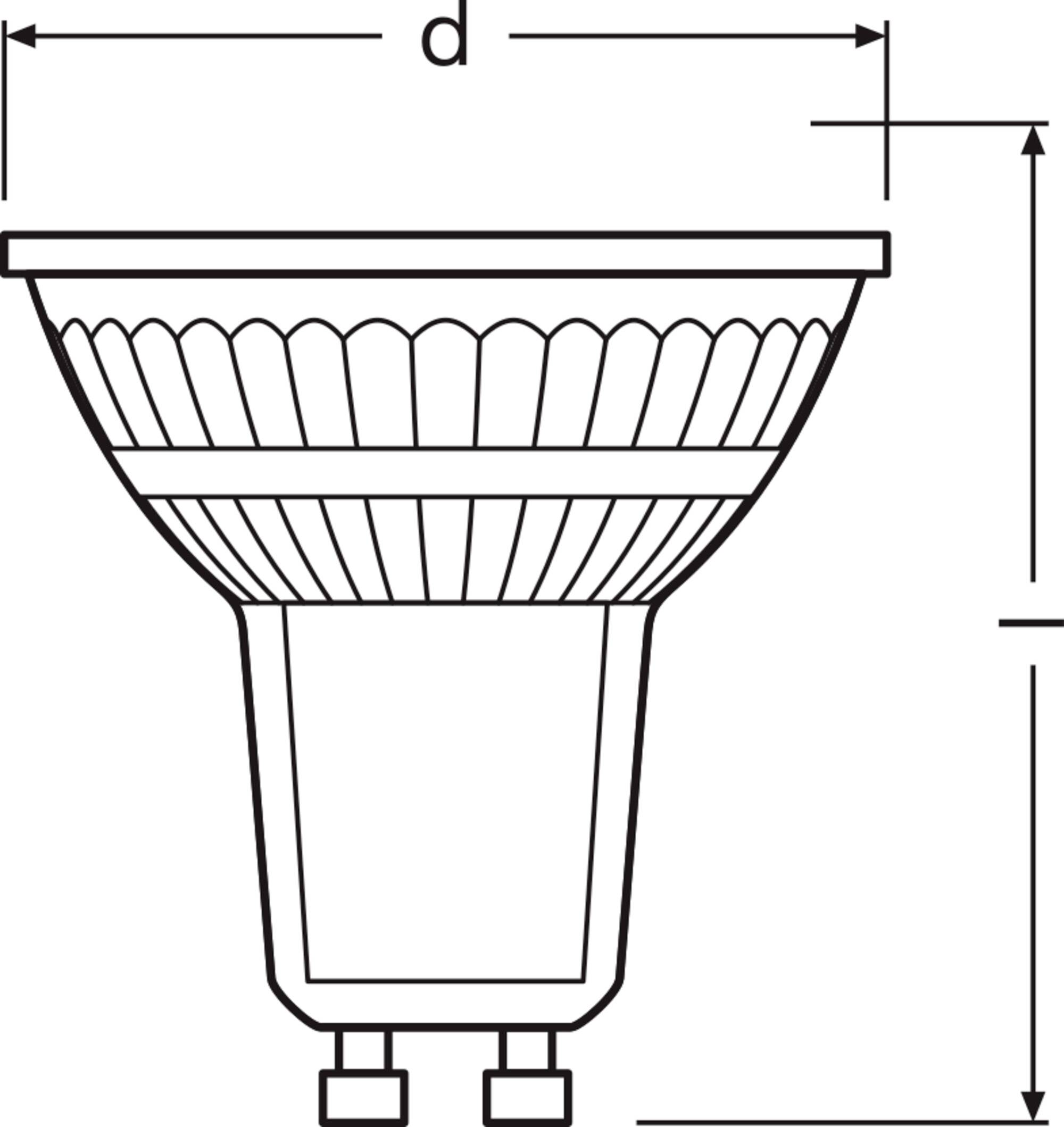 OSRAM HOMELIGHTING 4099854458484 LED-Reflektorlampe EEK E (A - G) GU10 2.4 W Warmweiß (Ø x H) 50.00 mm x 50.00 mm 1 St.