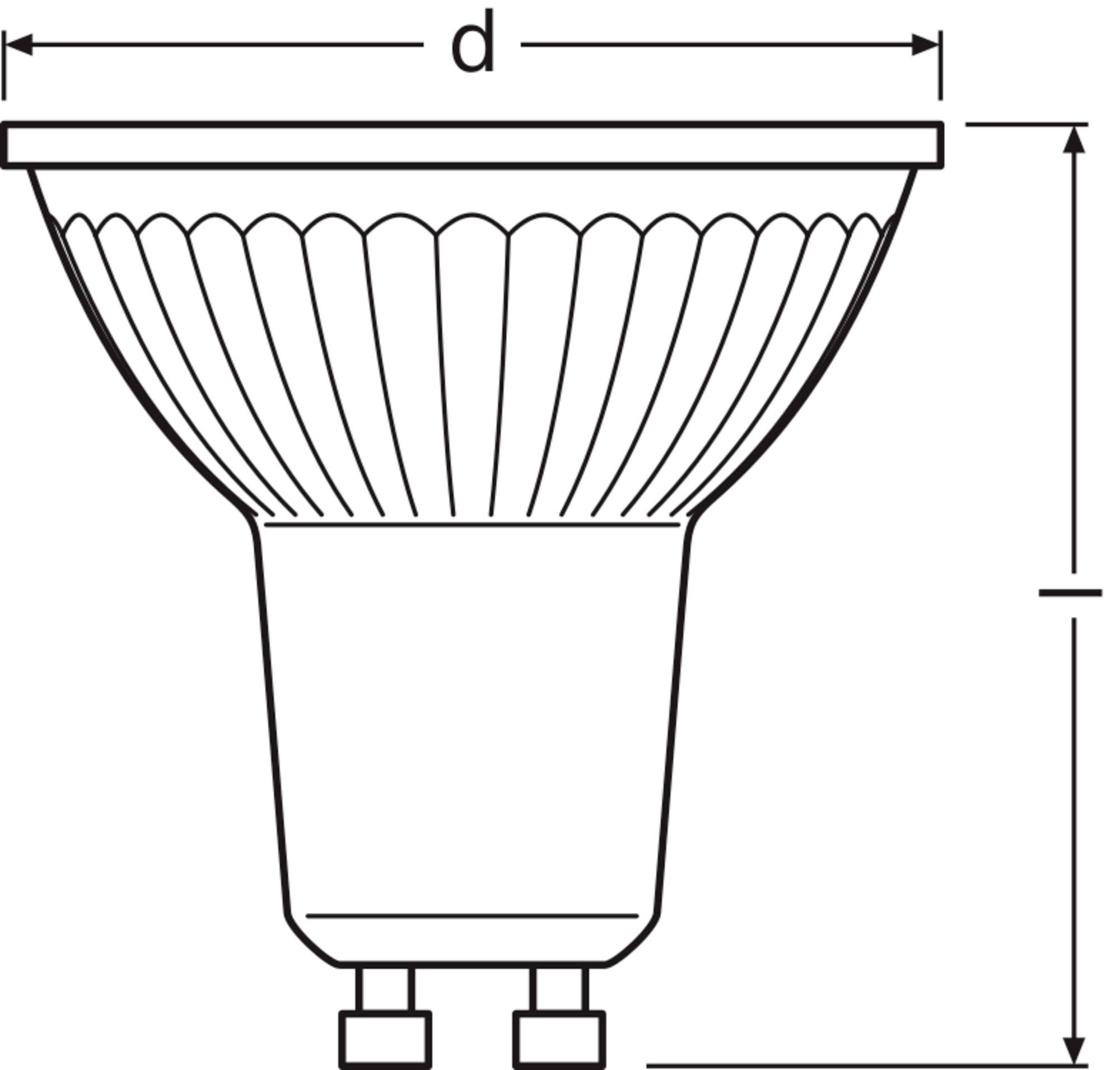 OSRAM HOMELIGHTING 4099854457036 LED-Reflektorlampe EEK E (A - G) GU10 2.4 W Warmweiß (Ø x H) 50.00 mm x 50.00 mm 1 St.