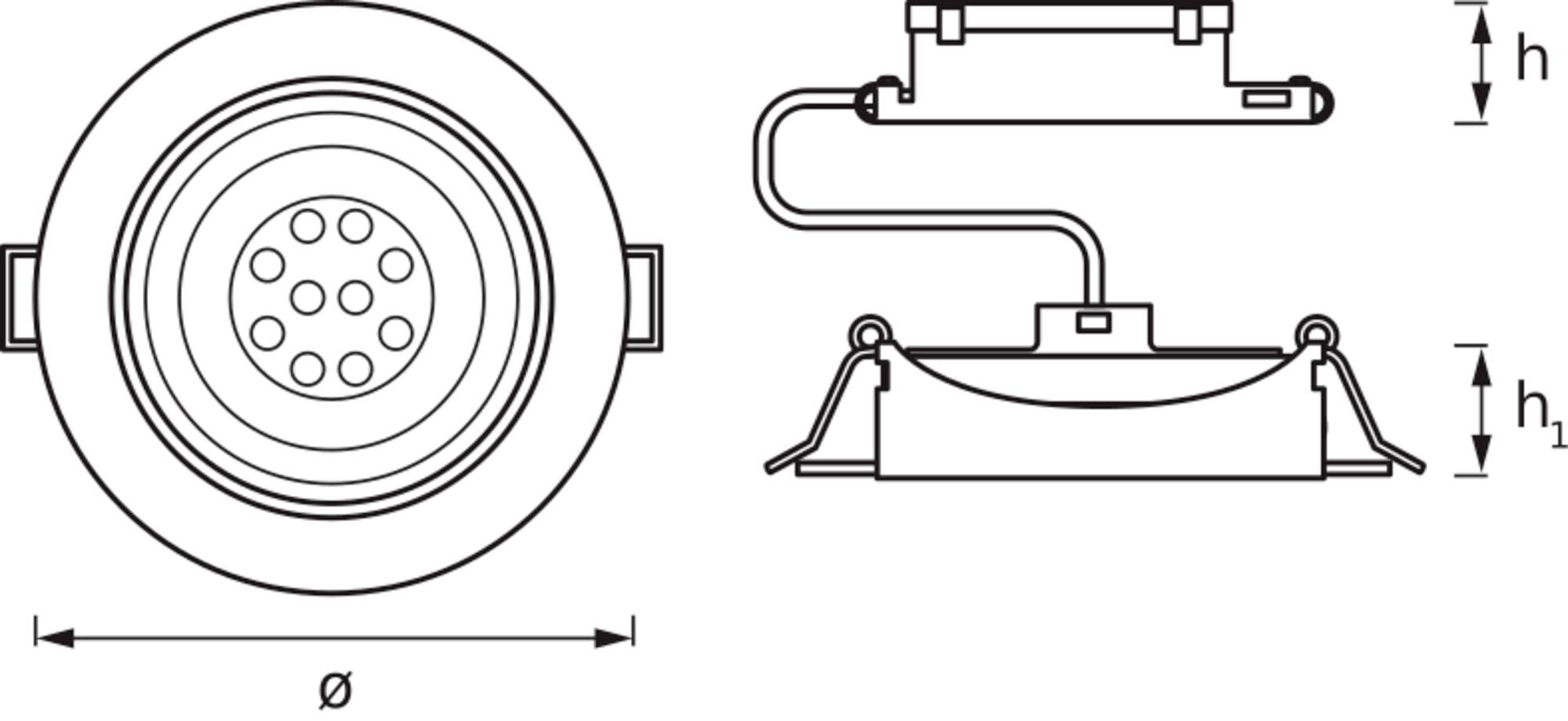 OSRAM HOMELIGHTING Spot Set Adj Simple Dim 3 x 4.9W 2700K White 4099854445842 LED-Außenwandleuchte 4.90W Weiß