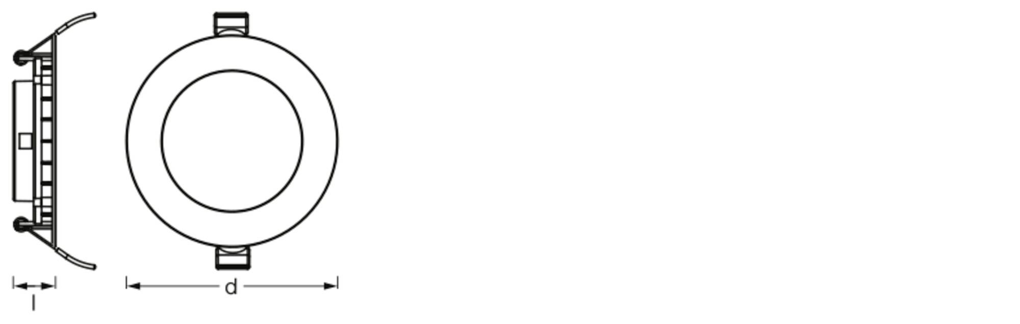 OSRAM HOMELIGHTING Downlight Slim Set 3 x 120mm 3000K 4099854445903 LED-Außenwandleuchte 8.00 W Weiß