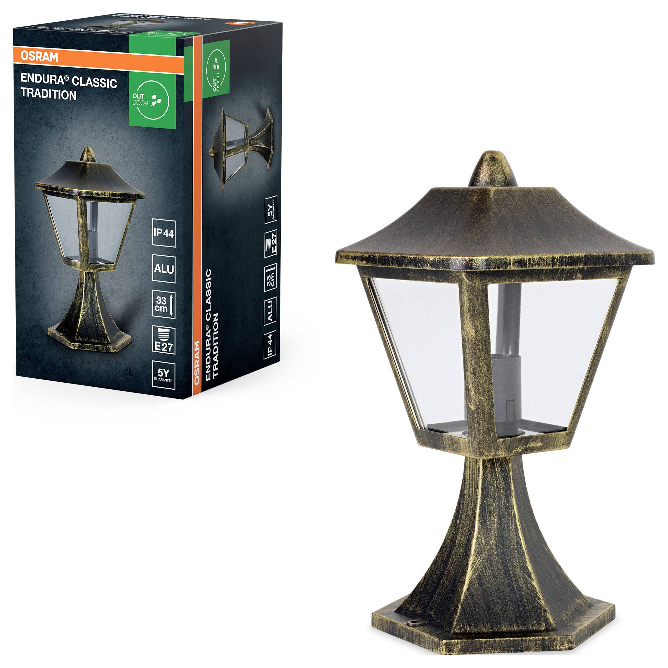 OSRAM HOMELIGHTING ENDURA Classic Tradition 33cm E27 Gold 4099854452314 LED-Außenwandleuchte