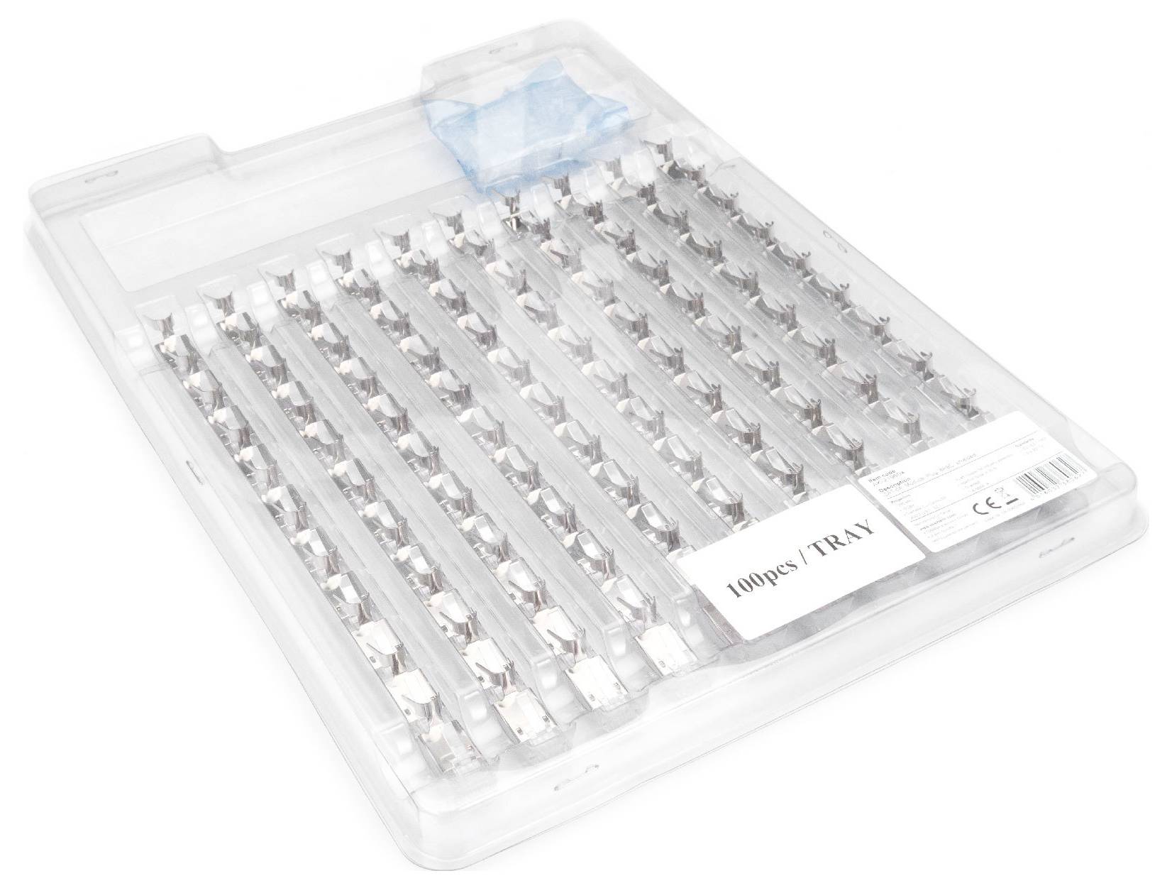 Digitus AK-219604-100 Modularstecker für Rundkabel, CAT 6A, geschirmt - 100 Stk. AK-219604-100 RJ45 Stecker Silber 100St.