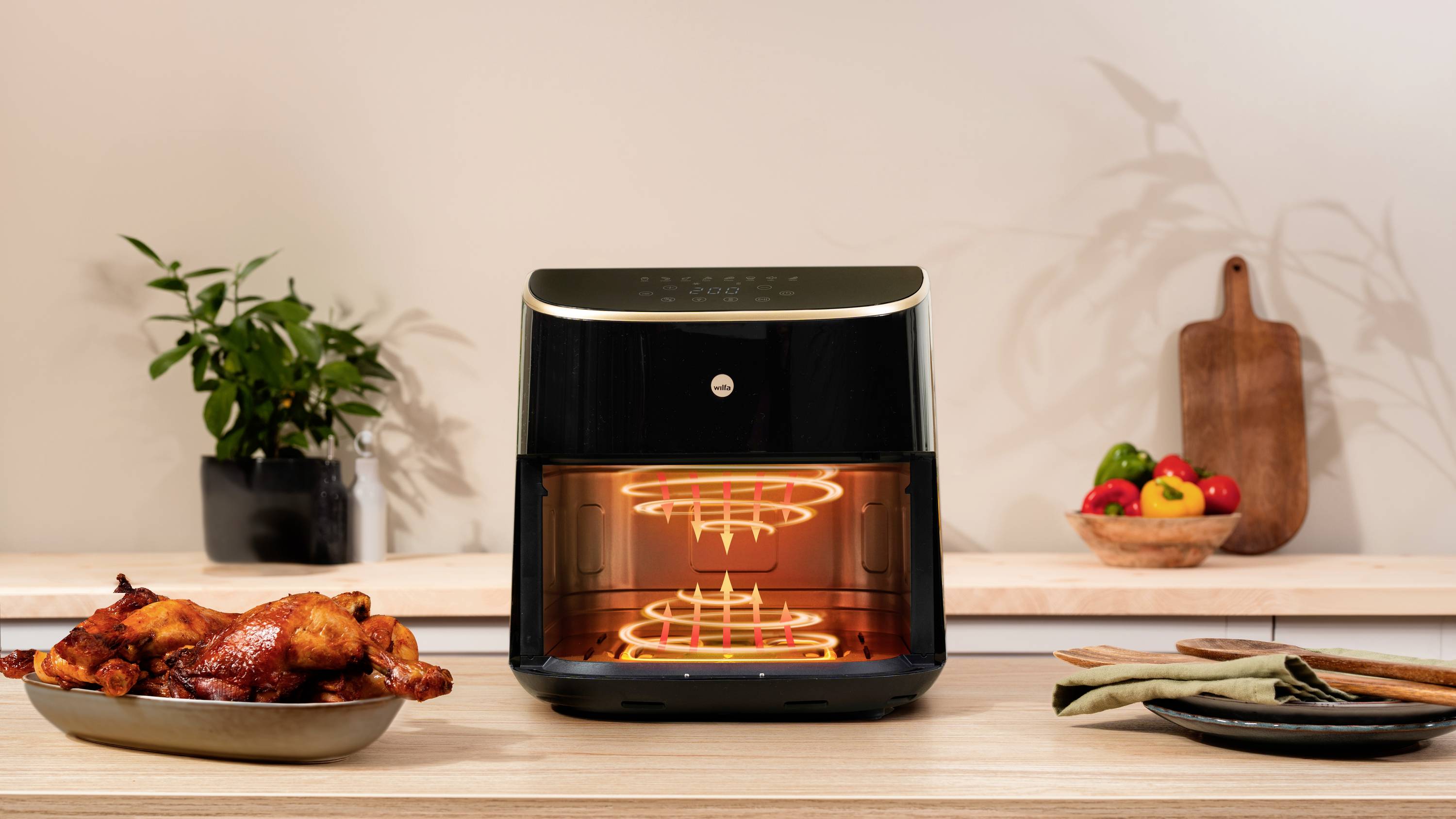 Wilfa Dualfry Split AFD-80SPLIT Heißluft-Fritteuse 8l 1600W