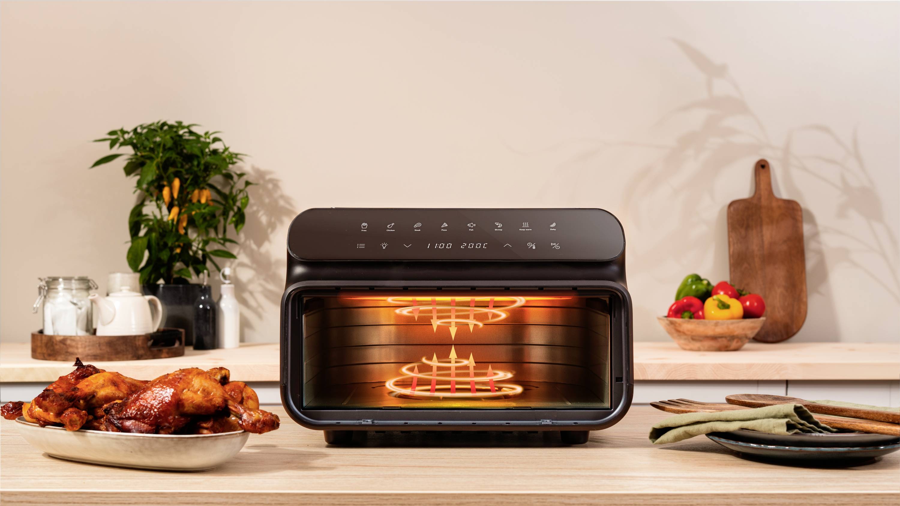 Wilfa Dualfry Grill AFG-10 Heißluft-Fritteuse 10l 1600W