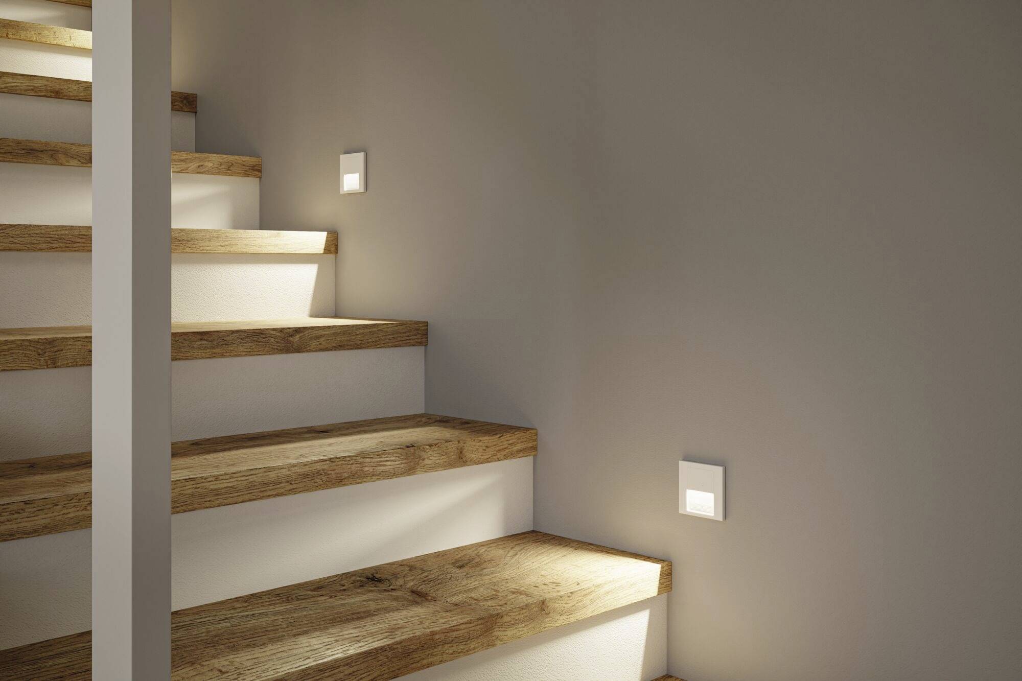 Paulmann 80002 LED Wandeinbauleuchte Tsaro eckig 80x36mm Wandeinbauleuchte LED 1W Weiß (matt)