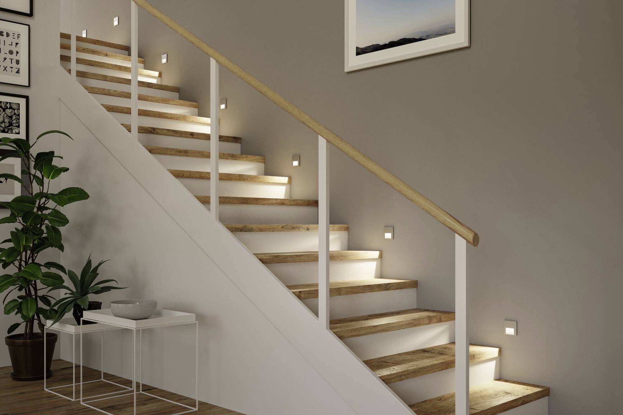 Paulmann 80000 LED Tsaro Wandeinbauleuchte LED 1W Chrom (matt)