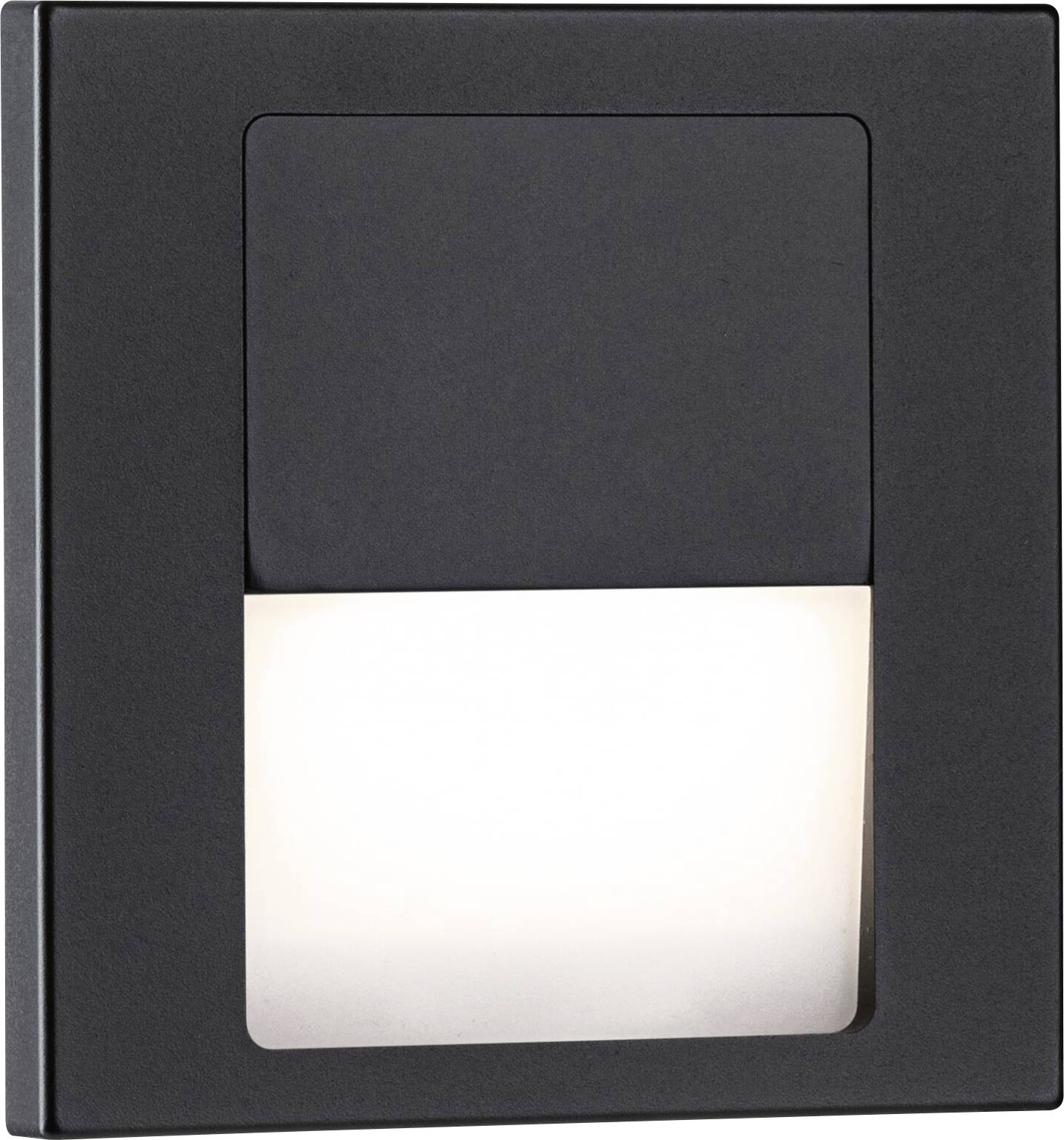 Paulmann 80001 Tsaro eckig 80x36mm Wandeinbauleuchte LED 1W Schwarz (matt)