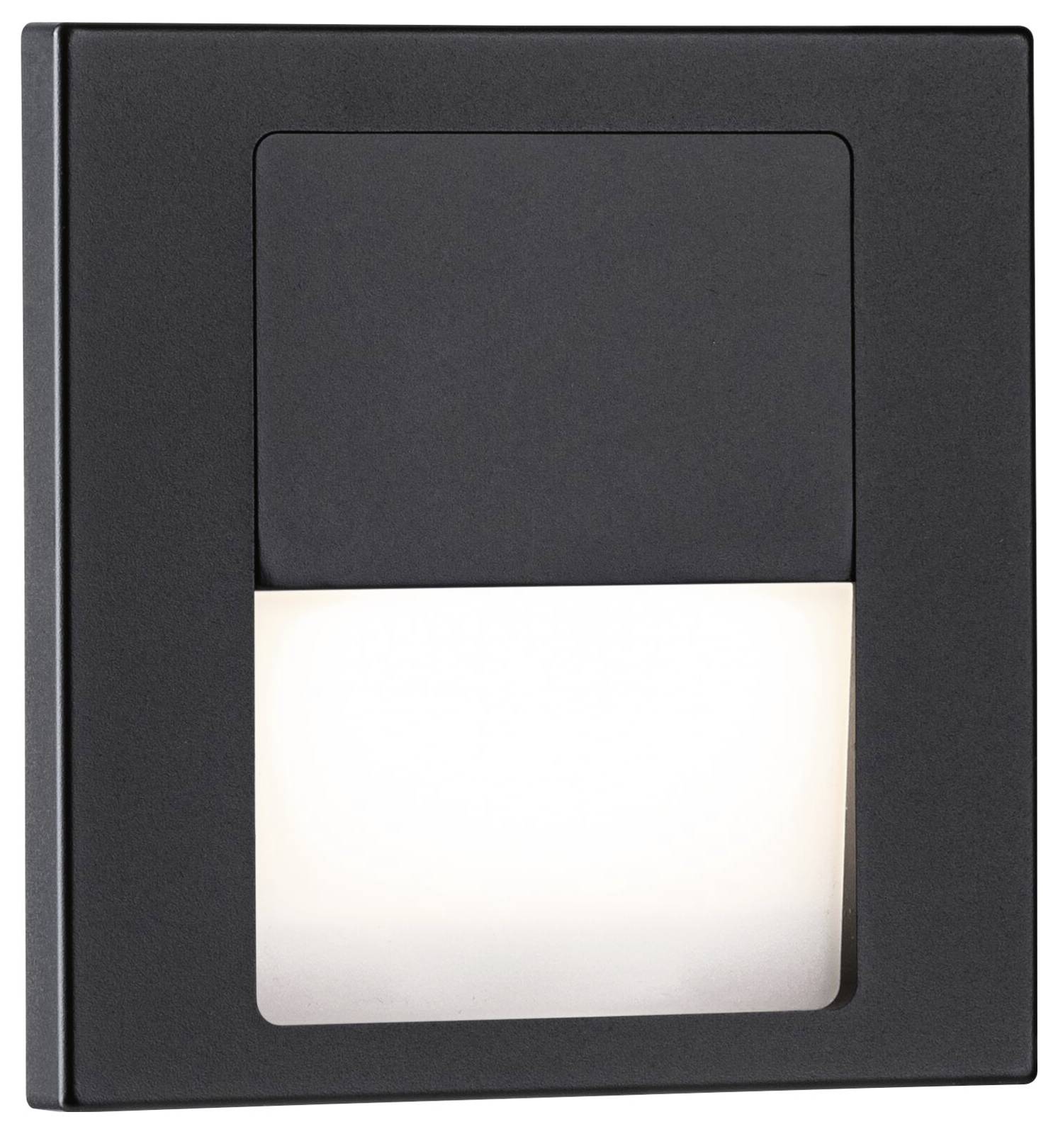 Paulmann 80001 Tsaro eckig 80x36mm Wandeinbauleuchte LED 1 W Schwarz (matt)