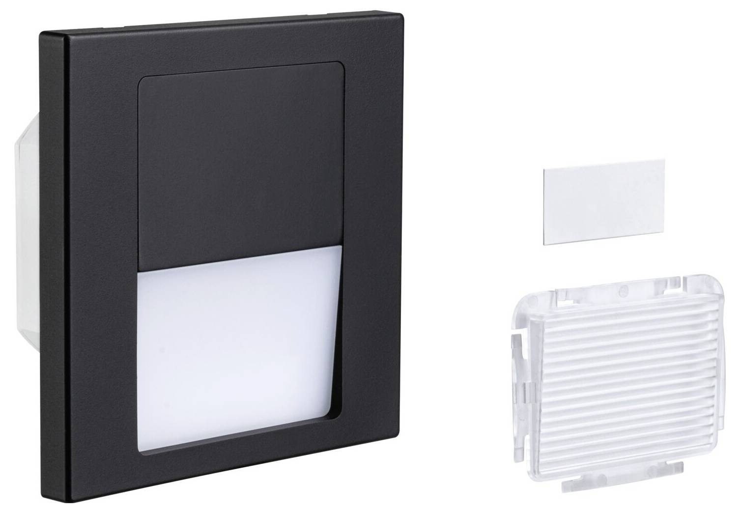 Paulmann 80001 Tsaro eckig 80x36mm Wandeinbauleuchte LED 1 W Schwarz (matt)