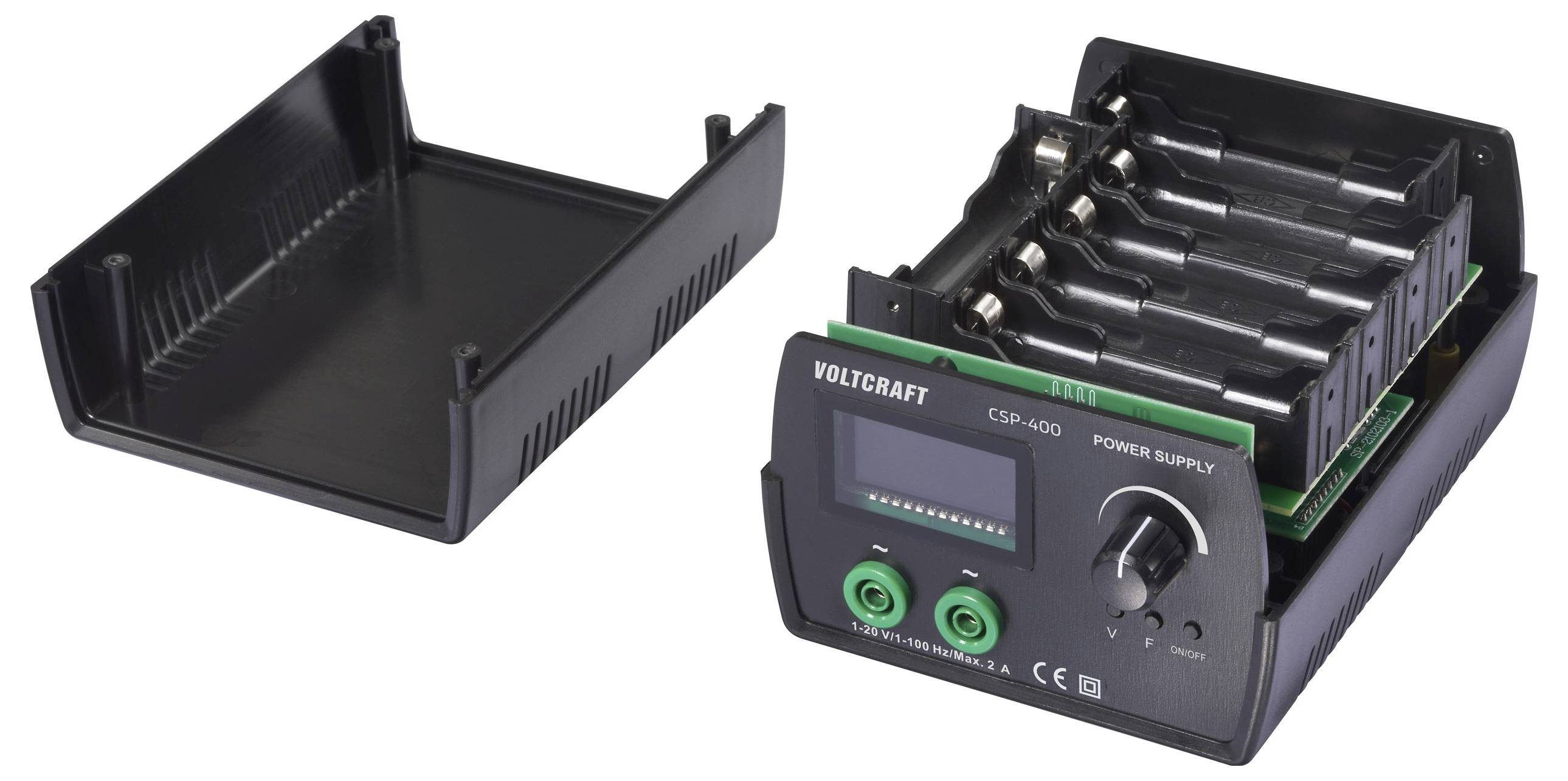 Voltcraft CPS-4000 Stromversorgung mit einstellbaren Einstellungen, mehreren Ausgängen und digitaler Anzeige.