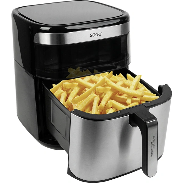 SOGO Human Technology Vision PRO1700 Heißluft-Fritteuse 10l 1700W Schwarz, Edelstahl SOGO Human Technology Vision PRO1700 Heißluft-Fritteuse 10l 1700W Schwarz, Edelstahl