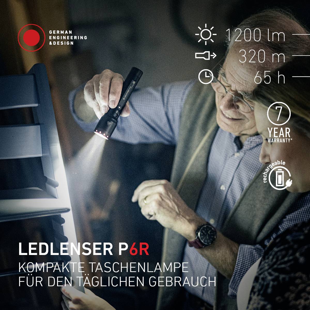 Ledlenser P6R Taschenlampe akkubetrieben 700lm 65h