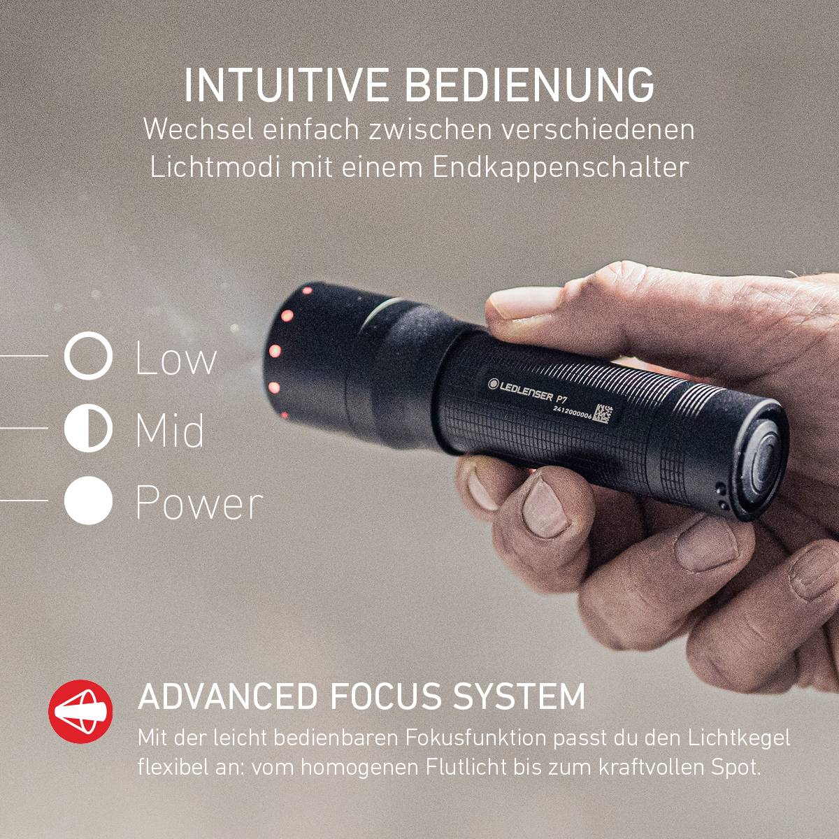 Ledlenser P7 Taschenlampe batteriebetrieben 650 lm 30 h