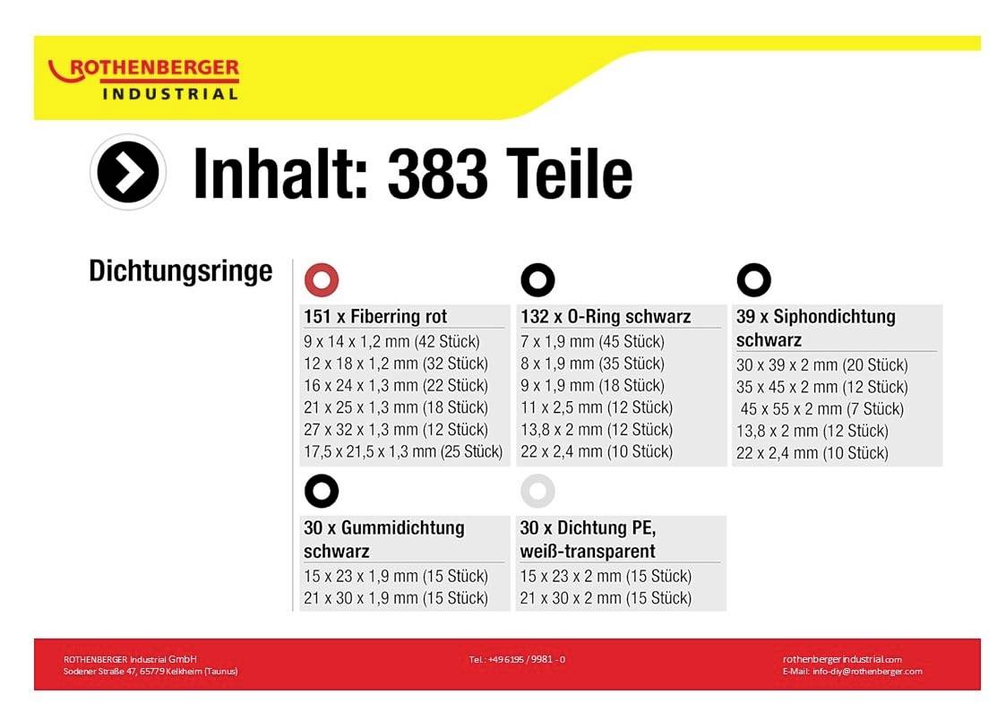 Rothenberger 1500005013 O-Ring Sortiment Inhalt 1 St.