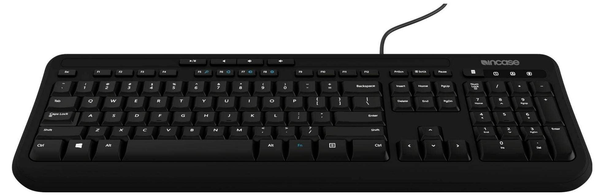Incase Wired Tastatur 600 Layout Quertz Kabelgebunden Tastatur Deutsch, QWERTZ Schwarz